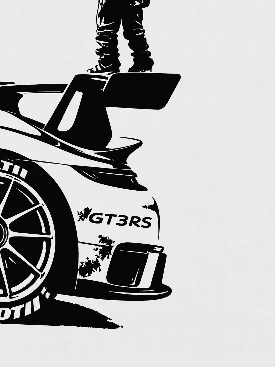 Футболка "Standing Kid GT3RS" Біла