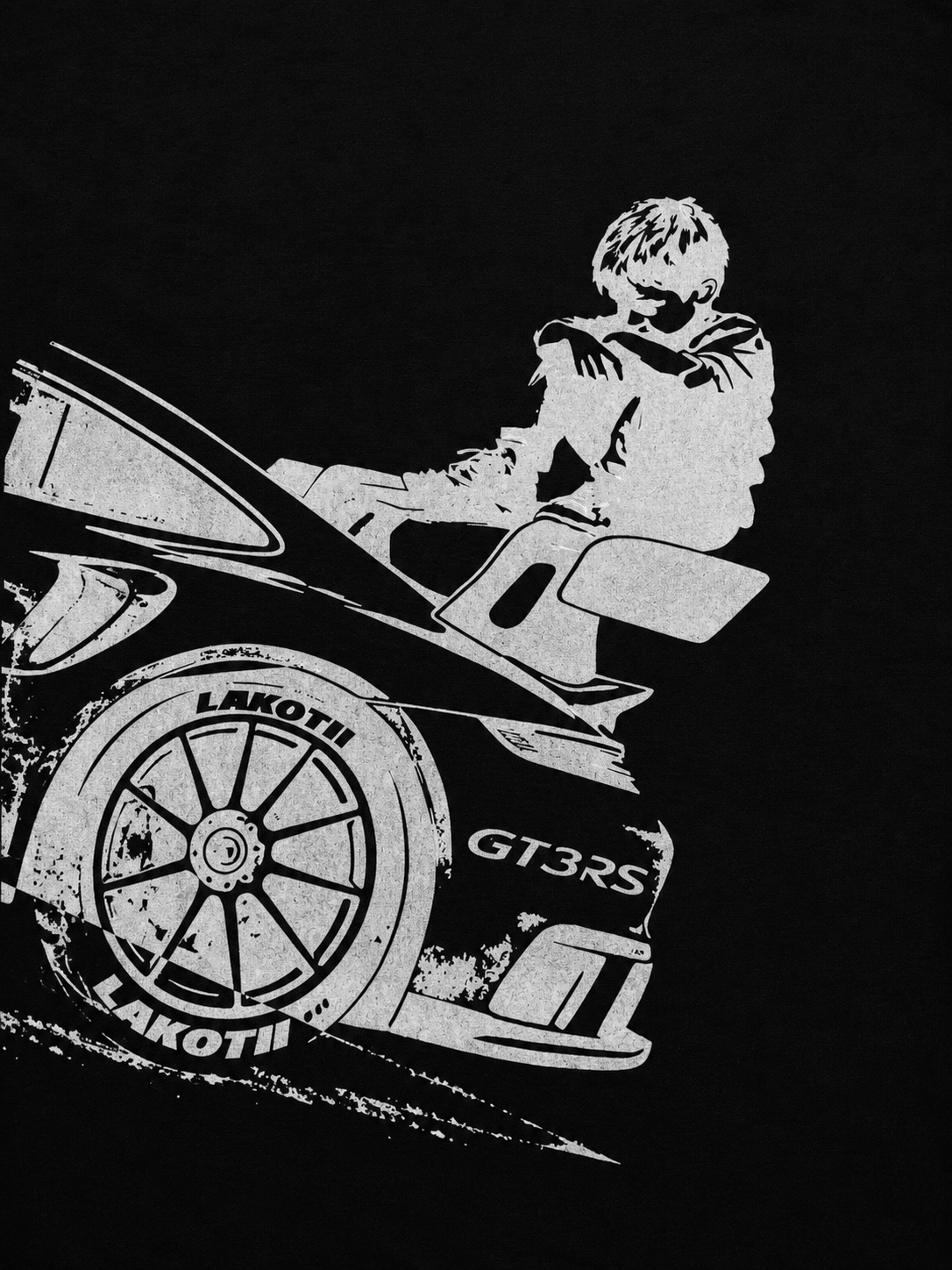 Футболка "Lonely GT3RS" Чорна